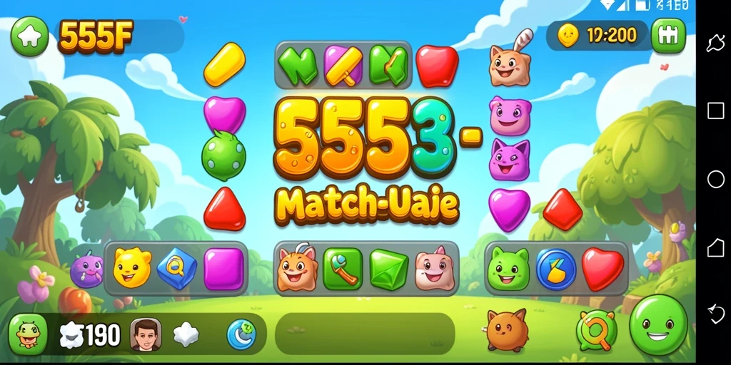 Screenshot 555F menampilkan gameplay menantang dan visual yang menarik.
