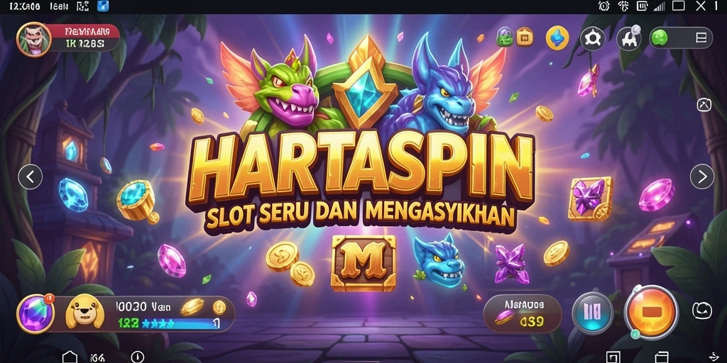 Tampilan gameplay HARTASPIN yang menyenangkan dan menarik.