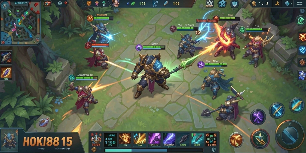 Tampilan gameplay intens dan strategis dalam HOKI8815.