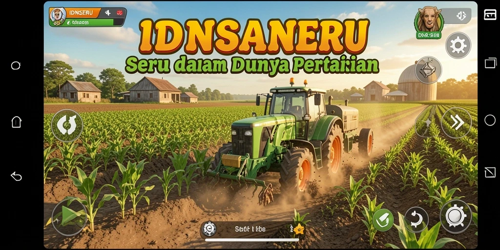 Tampilan menarik dari gameplay pertanian di IDNSERU.