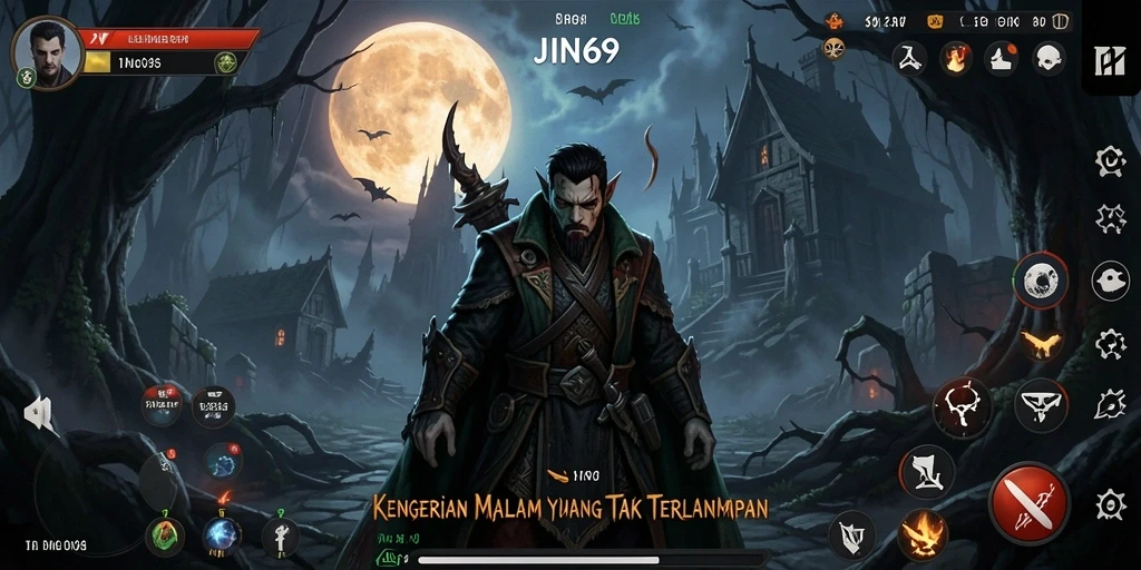 Screenshot gameplay menakutkan dari JIN69 yang menunjukkan atmosfer horor.