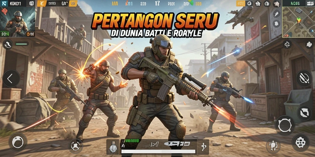 Tangkapan layar KOKO11 menampilkan aksi mendebarkan dalam pertempuran Battle Royale.