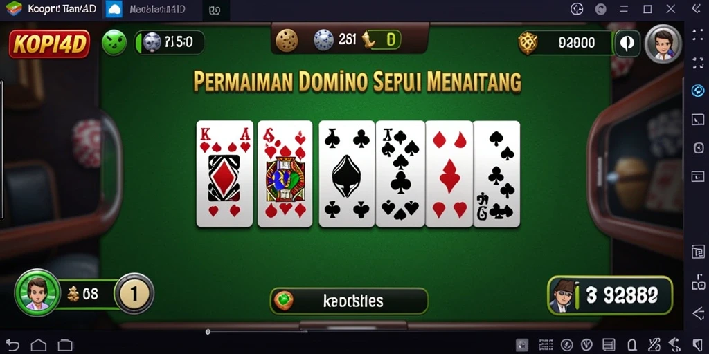 Tampilan menarik KOPI4D dengan gameplay seru Domino.