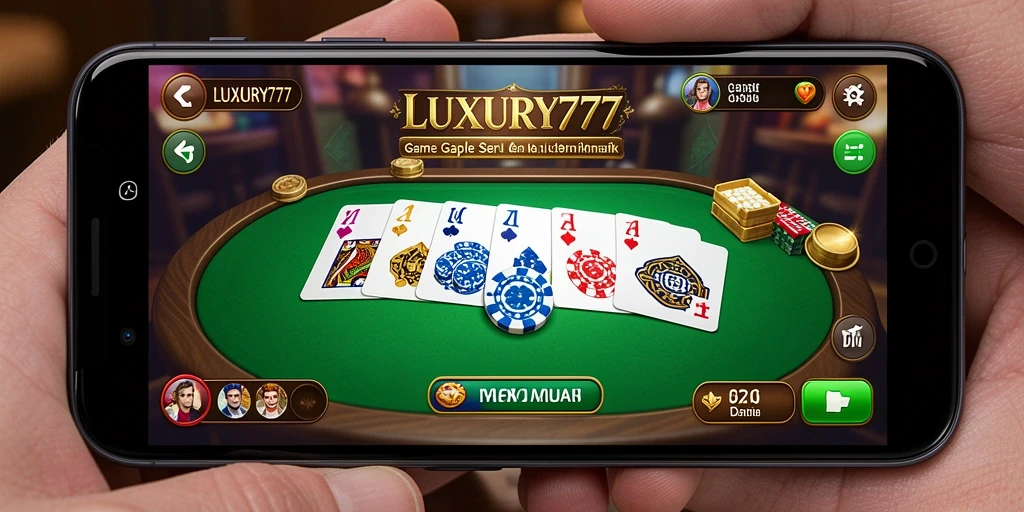 Tampilan gameplay seru di LUXURY777, permainan Gaple paling menarik.