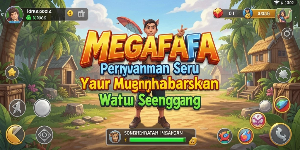 Tampilan gameplay MEGAFAFA yang menyenangkan dan santai.