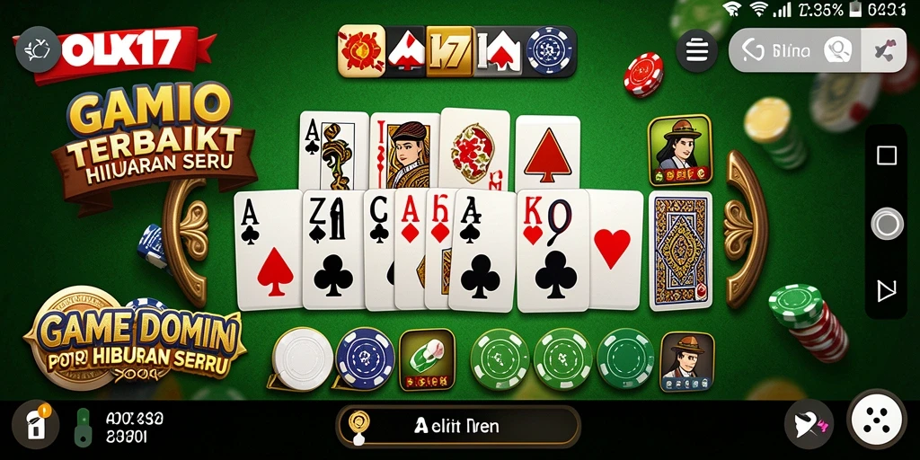 Tampilan gameplay seru dari OLX17 dalam permainan Domino.