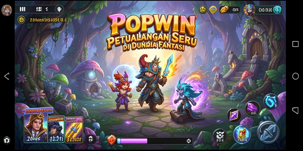 Tampilan gameplay POPWIN yang menakjubkan dan penuh petualangan.