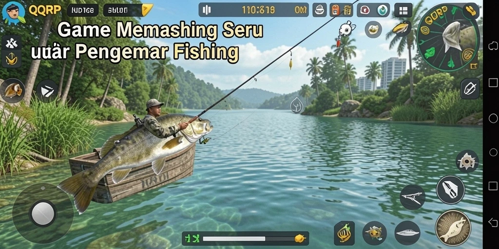 Tangkapan ikan besar di dalam game QQRP yang menantang.