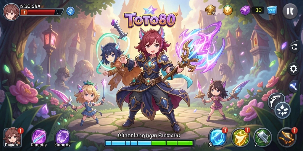 Tampilan menarik dari gameplay TOTO80 dengan karakter anime terkenal.